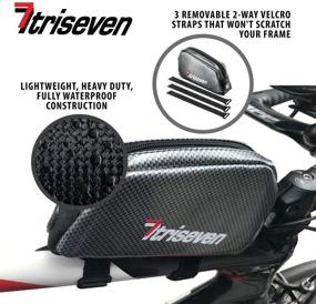 img 1 attached to 🚴 TriSeven Aero 20 Carbon Cycling Frame Bag - Efficient Storage Solution for Triathlons & MTB, Accommodates Cell Phones, Wallets, 7 Gels, Pump, Tools, and More!