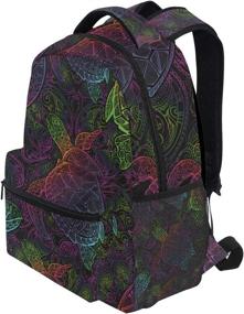 img 2 attached to Trendy Turtle Mandala School Backpack for Kids - Stylish Bookbag for School Adventures