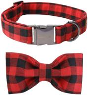 🐾 pet soft & comfy bowtie dog and cat collar: unique style paws - ideal pet gift for dogs and cats, available in 6 sizes and 7 patterns logo