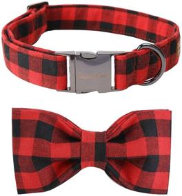 img 4 attached to 🐾 Pet Soft & Comfy Bowtie Dog and Cat Collar: Unique Style Paws - Ideal Pet Gift for Dogs and Cats, available in 6 Sizes and 7 Patterns