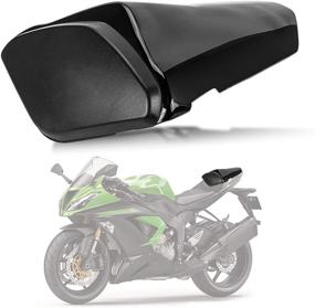 img 4 attached to Чёрная задняя обшивка сиденья ковра для Kawasaki Ninja ZX6R 2009-2017 - улучшенная SEO.