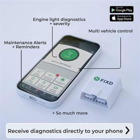 img 2 attached to Улучшенная диагностика автомобиля с помощью FIXD OBD2 - профессионального Bluetooth-сканера и считывателя кодов - совместим с iPhone и Android.