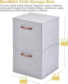 img 3 attached to 📦 MaidMAX 2 Tiers Collapsible Storage Organizer: Space-Saving, Pull-Down Doors, Grey