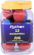 🎾 value pack of 12 python rg multi-colored racquetballs - endorsed by racquetball legend ruben gonzalez! логотип