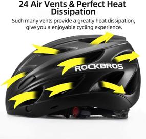 img 2 attached to 🏻 Rock Bros Bike Helmet - Unisex Cycling Helmet with Detachable Goggles & Sun Visor, Suitable for Mountain & Road Biking, Equipped with LED Light