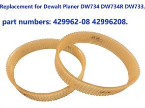 img 3 attached to 🔀 RO6G Planer Drive Belt 429962-08 - The Perfect Replacement for DeWal DW734, DW733, DW734R Planers - 9 Ribs, 2 Pack