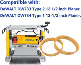 img 2 attached to 🔀 RO6G Planer Drive Belt 429962-08 - The Perfect Replacement for DeWal DW734, DW733, DW734R Planers - 9 Ribs, 2 Pack