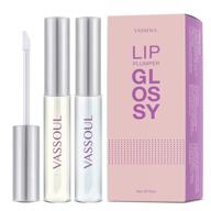 💋 vassoul lip plumper set: plumping lip gloss and hydrating lip care serum, enhances moisten lips, reduces fine lines, and provides beautiful fullness logo