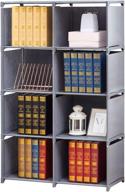 copree 4-shelf 8 cube bookshelf in grey: stylish and functional storage solution logo