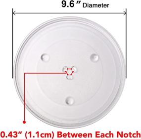 img 3 attached to 🍽️ Universal-Fit 9.6'' Microwave Glass Plate: Replacement Tray for Magic Chef, LG, Samsung, Kenmore, Hotpoint, Panasonic, GE, Westinghouse – Dishwasher Safe