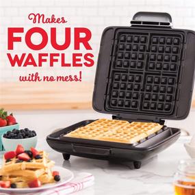 img 3 attached to 1200W Dash Deluxe No-Drip Belgian Waffle Iron Maker Machine: Enjoy Hash Browns and More for Breakfast, Lunch, & Snacks with Easy Clean, Non-Stick Surface and Mess-Free Sides - Silver