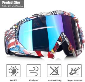 img 3 attached to 🏍️ Durable Motocycle ATV Goggles: Anti-Scratch, OTG, Protective for Youth Dirtbike Riding Off-Road