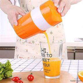 img 1 attached to 🍋 Hyshina Hand Juicer: Efficient Manual Lid Rotation Press Reamer for Citrus Fruits – Lemon, Lime, Orange, Grapefruit – with Strainer and Container