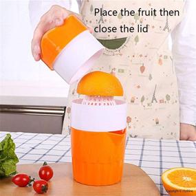 img 2 attached to 🍋 Hyshina Hand Juicer: Efficient Manual Lid Rotation Press Reamer for Citrus Fruits – Lemon, Lime, Orange, Grapefruit – with Strainer and Container