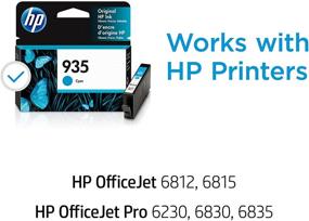img 3 attached to 🖨️ Чернильный картридж HP 935 голубой для принтеров HP OfficeJet 6800 Series, HP OfficeJet Pro 6230 - C2P20AN