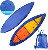 🚣 gymtop waterproof kayak canoe cover - 420d thickened, outdoor storage dust boat cover with uv protection, sunblock shield for boat/kayak (9.3-10.7ft kayak, dark blue) logo