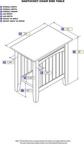 img 1 attached to Driftwood Nantucket Chair 🪑 Side Table by Atlantic Furniture