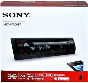 img 4 attached to 🚗 Sony MEX-N4300BT Автомагнитола с двойным Bluetooth и голосовым управлением, CD/MP3, AM/FM радио, USB, AUX, Pandora, Spotify, iHeartRadio, управлением Siri и Android