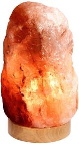 img 4 attached to 🔮 Amazon Basics Natural Himalayan Salt Lamp - Crystal Pink, 5-7 Pounds: Wood Base, Dimmer Switch Included