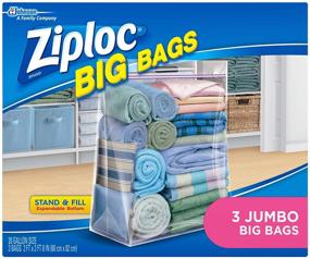 img 3 attached to 🔒 3 сумки Ziploc Jumbo Big с двойной молнией.