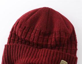 img 2 attached to Warm Winter Knit Visor Cuff Beanie with Fleece Lining for Men and Women - LLmoway Ski Skull Cap