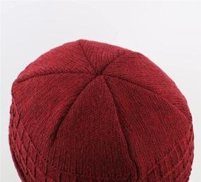 img 3 attached to Warm Winter Knit Visor Cuff Beanie with Fleece Lining for Men and Women - LLmoway Ski Skull Cap