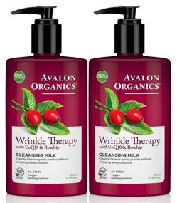 img 1 attached to Avalon Organics Wrinkle Therapy CoQ10 Cleansing Milk (Pack of 2) - 8.50 oz: Effective Anti-Aging Skincare