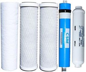 img 3 attached to 💧 Watts Reverse Osmosis Replacement Filter Set: 5 pcs with CSM 50 GPD Membrane - Efficient Water Filtration Solution