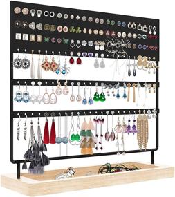 img 4 attached to Earring Display Organizer Earrings Necklaces