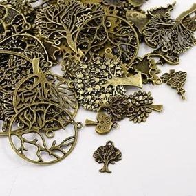 img 1 attached to 🌳 Bronze Tree of Life Charms Pendants: Exquisite Antiqued Tibetan Style - 50g by PEPPERLONELY