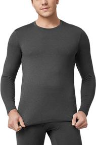 img 4 attached to 👕 LAPASA Men's Thermal Underwear Top - Fleece Lined Long Sleeve Shirt Light/Mid/Heavy Weight - 1 & 2 Packs (Thermoflux M09/M55/M26)