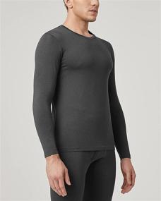 img 3 attached to 👕 LAPASA Men's Thermal Underwear Top - Fleece Lined Long Sleeve Shirt Light/Mid/Heavy Weight - 1 & 2 Packs (Thermoflux M09/M55/M26)