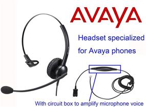 img 3 attached to Enhanced Communication: Telephone Headset with Noise Cancelling Microphone & HIS Cable for Avaya IP 1608 1616 9601 9608 9611 9611G 9620 9621 9630 9631 9640 9641 9650 9670 J139