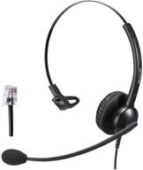 enhanced communication: telephone headset with noise cancelling microphone & his cable for avaya ip 1608 1616 9601 9608 9611 9611g 9620 9621 9630 9631 9640 9641 9650 9670 j139 logo