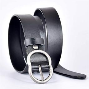 img 2 attached to Women Leather Dresses Ladies Buckle Women's Accessories