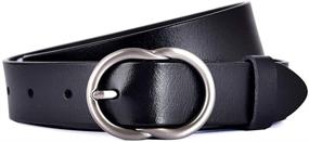 img 4 attached to Women Leather Dresses Ladies Buckle Women's Accessories