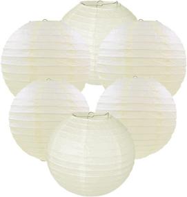 img 4 attached to 🏮 Beige Decorative Round Chinese Japanese Paper Lantern Set (6-Pack, 6 inch)