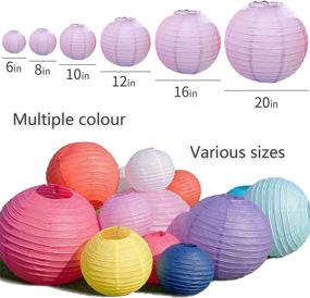 img 3 attached to 🏮 Beige Decorative Round Chinese Japanese Paper Lantern Set (6-Pack, 6 inch)