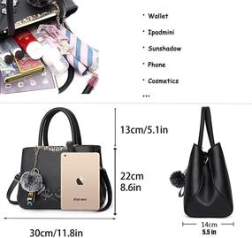 img 2 attached to ELDA Leather Embroidery Shoulder Handbags and Wallets for Women – High-Quality, Stylish Accessories