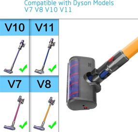 img 2 attached to 🔦 Dyson V7 V8 V10 V11 Soft Roller Cleaner Head with LED Headlights by FUNTECK