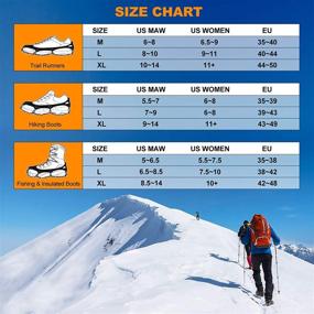 img 3 attached to 🥾 PVG Ice Cleats Crampons Traction with Anti-Slip 19 Stainless Steel Spikes/Durable Silicone for Men Women Walking, Climbing or Hiking - Ice Snow Grips Ankle Gaiters