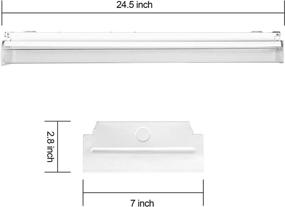 img 2 attached to 🔦 AntLux 2FT LED Flush Mount Garage Lights, 20W 2400LM, 4000K Neutral White, 2 Foot LED Wrap Light for Kitchen, Laundry, Workshop, Closet