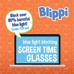 img 1 attached to 🕶️ Очки от Blippi для детей: гибкие, блокирующие синее световые лучи, для возраста от 2 до 4 лет.