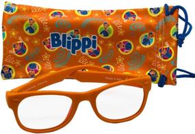 img 4 attached to 🕶️ Очки от Blippi для детей: гибкие, блокирующие синее световые лучи, для возраста от 2 до 4 лет.