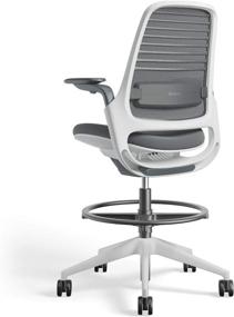 img 1 attached to 🪑 Steelcase Series 1 Graphite Office Stool: High-Quality Ergonomic Seating Solution