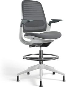 img 2 attached to 🪑 Steelcase Series 1 Graphite Office Stool: High-Quality Ergonomic Seating Solution