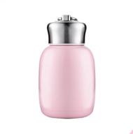 portable pink 280ml mini cute coffee vacuum flasks thermos for travel - stainless steel water bottle, thermoses cups and mugs логотип