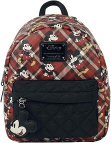 img 3 attached to 🎒 Loungefly Mickey Mouse Plaid Backpack: Stylish and Iconic Disney-inspired Bag