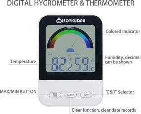 img 3 attached to 🌡️ JEOYKUDAN Digital Hygrometer Indoor Thermometer & Humidity Meter with LCD Backlight for Care, Bedrooms, Baby Room