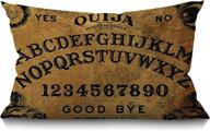 🧲 smooffly vintage retro ouija boards design throw pillow case - stylish waist lumbar cushion cover for sofa home décor - cotton linen, oblong shape (12x20 inches) logo